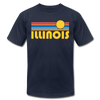 Illinois T-Shirt - Retro Sunrise Unisex Illinois T Shirt - navy