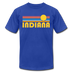 Indiana T-Shirt - Retro Sunrise Unisex Indiana T Shirt - royal blue