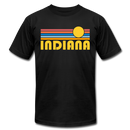 Indiana T-Shirt - Retro Sunrise Unisex Indiana T Shirt - black