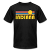 Indiana T-Shirt - Retro Sunrise Unisex Indiana T Shirt - black
