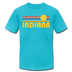 Indiana T-Shirt - Retro Sunrise Unisex Indiana T Shirt - turquoise