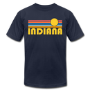 Indiana T-Shirt - Retro Sunrise Unisex Indiana T Shirt - navy
