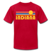 Indiana T-Shirt - Retro Sunrise Unisex Indiana T Shirt - red