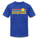 Hilton Head, South Carolina T-Shirt - Retro Sunrise Unisex Hilton Head T Shirt - royal blue