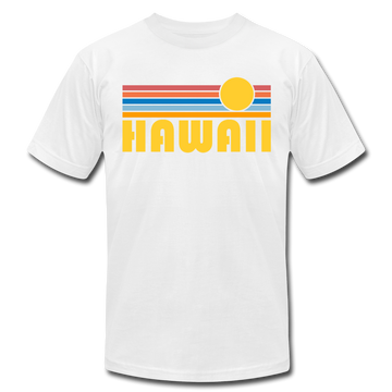 Hawaii T-Shirt - Retro Sunrise Unisex Hawaii T Shirt - white