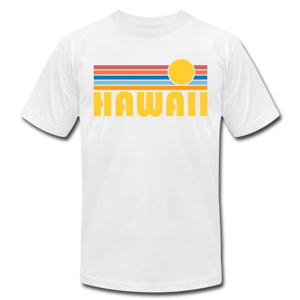 Hawaii T-Shirt - Retro Sunrise Unisex Hawaii T Shirt - white