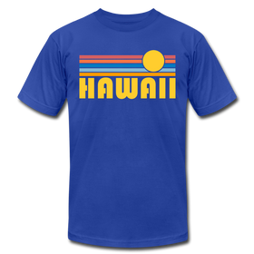 Hawaii T-Shirt - Retro Sunrise Unisex Hawaii T Shirt - royal blue