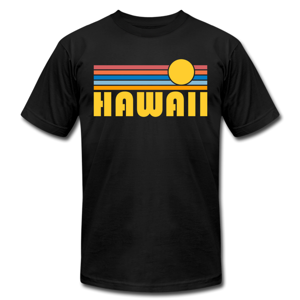 Hawaii T-Shirt - Retro Sunrise Unisex Hawaii T Shirt - black