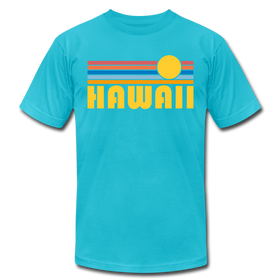 Hawaii T-Shirt - Retro Sunrise Unisex Hawaii T Shirt - turquoise