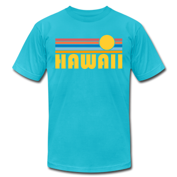 Hawaii T-Shirt - Retro Sunrise Unisex Hawaii T Shirt - turquoise