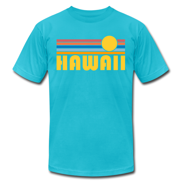 Hawaii T-Shirt - Retro Sunrise Unisex Hawaii T Shirt - turquoise