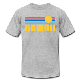 Hawaii T-Shirt - Retro Sunrise Unisex Hawaii T Shirt - heather gray
