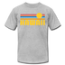 Hawaii T-Shirt - Retro Sunrise Unisex Hawaii T Shirt - heather gray