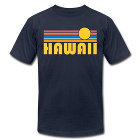 Hawaii T-Shirt - Retro Sunrise Unisex Hawaii T Shirt - navy