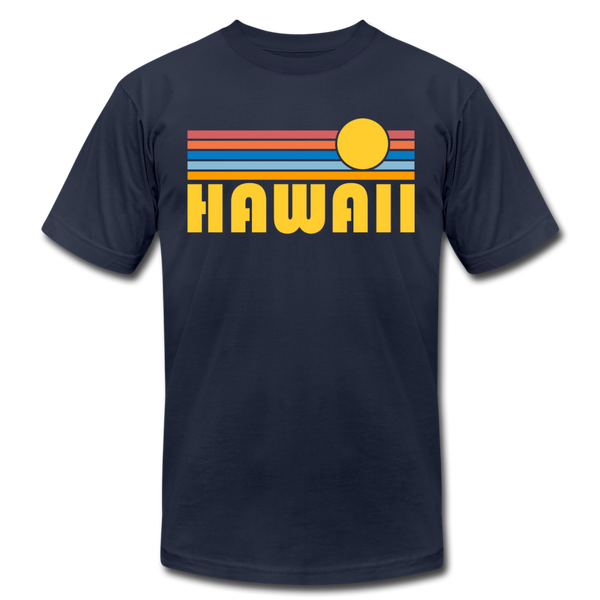 Hawaii T-Shirt - Retro Sunrise Unisex Hawaii T Shirt - navy