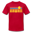 Hawaii T-Shirt - Retro Sunrise Unisex Hawaii T Shirt - red