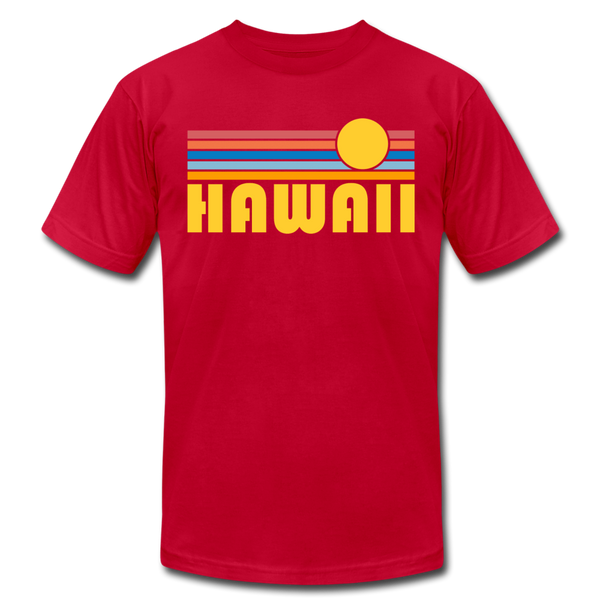 Hawaii T-Shirt - Retro Sunrise Unisex Hawaii T Shirt - red