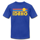 Idaho T-Shirt - Retro Sunrise Unisex Idaho T Shirt - royal blue