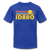 Idaho T-Shirt - Retro Sunrise Unisex Idaho T Shirt - royal blue