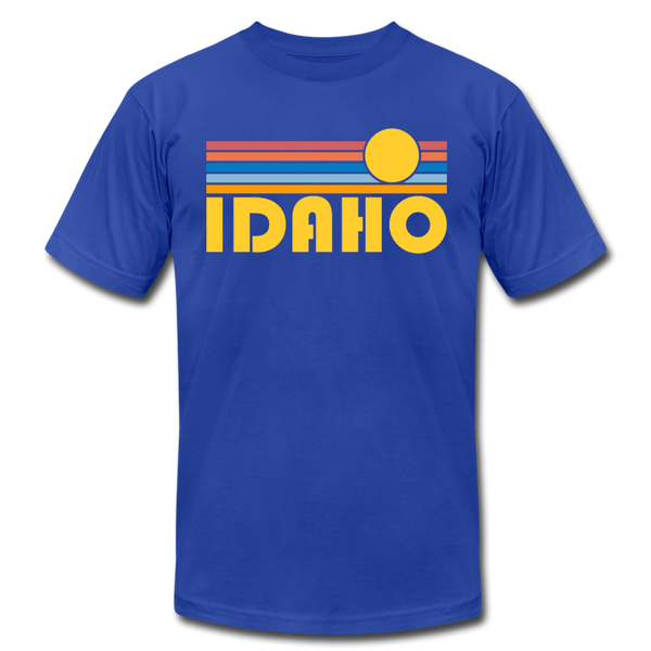 Idaho T-Shirt - Retro Sunrise Unisex Idaho T Shirt - royal blue