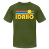 Idaho T-Shirt - Retro Sunrise Unisex Idaho T Shirt - olive