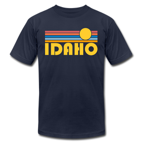 Idaho T-Shirt - Retro Sunrise Unisex Idaho T Shirt - navy