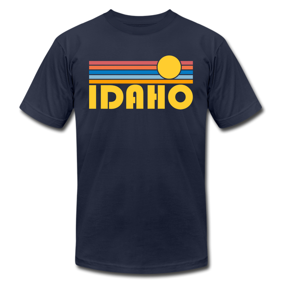 Idaho T-Shirt - Retro Sunrise Unisex Idaho T Shirt - navy