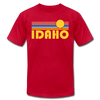 Idaho T-Shirt - Retro Sunrise Unisex Idaho T Shirt - red