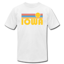 Iowa T-Shirt - Retro Sunrise Unisex Iowa T Shirt - white
