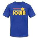 Iowa T-Shirt - Retro Sunrise Unisex Iowa T Shirt - royal blue