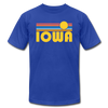 Iowa T-Shirt - Retro Sunrise Unisex Iowa T Shirt - royal blue