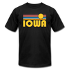 Iowa T-Shirt - Retro Sunrise Unisex Iowa T Shirt - black