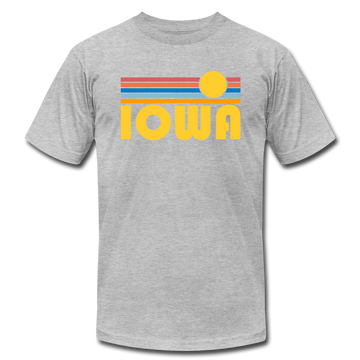 Iowa T-Shirt - Retro Sunrise Unisex Iowa T Shirt - heather gray