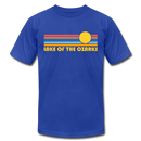 Lake of the Ozarks, Missouri T-Shirt - Retro Sunrise Unisex Lake of the Ozarks T Shirt - royal blue