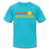 Lake of the Ozarks, Missouri T-Shirt - Retro Sunrise Unisex Lake of the Ozarks T Shirt - turquoise