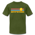 Lake of the Ozarks, Missouri T-Shirt - Retro Sunrise Unisex Lake of the Ozarks T Shirt - olive