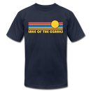 Lake of the Ozarks, Missouri T-Shirt - Retro Sunrise Unisex Lake of the Ozarks T Shirt - navy