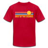 Lake of the Ozarks, Missouri T-Shirt - Retro Sunrise Unisex Lake of the Ozarks T Shirt - red