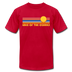 Lake of the Ozarks, Missouri T-Shirt - Retro Sunrise Unisex Lake of the Ozarks T Shirt - red