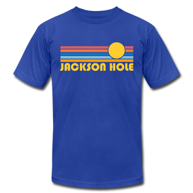 Jackson Hole, Wyoming T-Shirt - Retro Sunrise Unisex Jackson Hole T Shirt