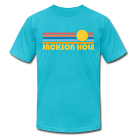 Jackson Hole, Wyoming T-Shirt - Retro Sunrise Unisex Jackson Hole T Shirt