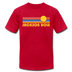 Jackson Hole, Wyoming T-Shirt - Retro Sunrise Unisex Jackson Hole T Shirt - red