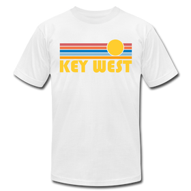 Key West, Florida T-Shirt - Retro Sunrise Unisex Key West T Shirt - white
