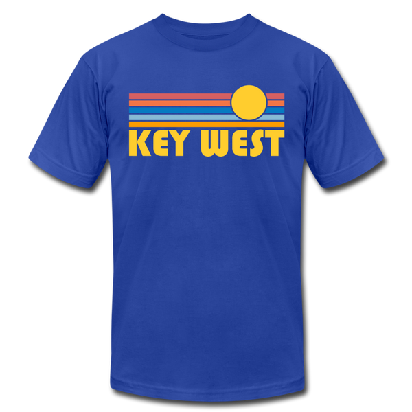 Key West, Florida T-Shirt - Retro Sunrise Unisex Key West T Shirt - royal blue
