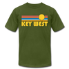 Key West, Florida T-Shirt - Retro Sunrise Unisex Key West T Shirt - olive