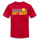 Key West, Florida T-Shirt - Retro Sunrise Unisex Key West T Shirt - red