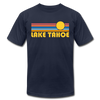 Lake Tahoe, California T-Shirt - Retro Sunrise Unisex Lake Tahoe T Shirt - navy
