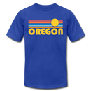 Oregon T-Shirt - Retro Sunrise Unisex Oregon T Shirt - royal blue