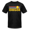Oregon T-Shirt - Retro Sunrise Unisex Oregon T Shirt - black