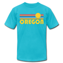 Oregon T-Shirt - Retro Sunrise Unisex Oregon T Shirt - turquoise